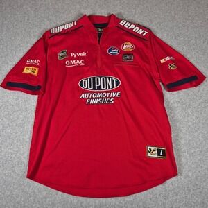 Vintage Chase Authentics Drivers Line Shirt Mens L Dupont Jeff Gordon Pit Crew